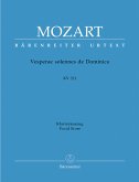 Versperae solennes de Dominica, KV 321 (= Bärenreiter 4893-90). Klavierauszug nach dem Urtext der Neuen Mozart-Ausgabe.