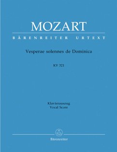 Vesperae solennes de Dominica KV321 für Soli, Chor und Orchester Klavierauszug