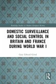 Domestic Surveillance and Social Control in Britain and France during World War I (eBook, ePUB)