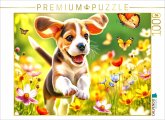 CALVENDO Puzzle Ein Beagle-Welpe entdeckt die Freuden des Frühlings 1000 Teile Lege-Größe 64x48cm Foto-Puzzle für glüc CALVENDO Puzzle Ein Beagle-Welpe entdeckt die Freuden des Frühlings 1000 Teile Lege-Größe 64x48cm Foto-Puzzle für glüc