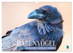 Rabenvögel: Schwarz, schlau, schön (Wandkalender 2025 DIN A3 quer), CALVENDO Monatskalender