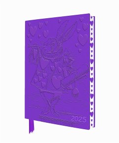 Alice in Wonderland 2025 Artisan Art Vegan Leather Diary Planner - Page to View with Notes - Flame Tree Publishing