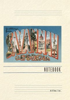 Vintage Lined Notebook Greetings from Savannah