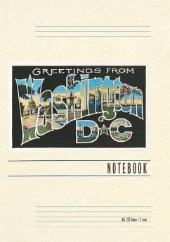 Vintage Lined Notebook Greetings from Washington, DC