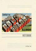 Vintage Lined Notebook Greetings from Rock Island, Illinois