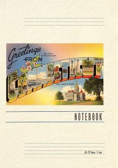 Vintage Lined Notebook Greetings from Connecticut