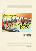 Vintage Lined Notebook Greetings from Creston