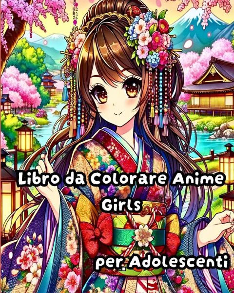 Libro da Colorare Anime Girls per Adolescenti Libro da Colorare Anime Girls per Adolescenti