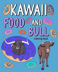 Kawaii Food and Bull Coloring Book - Paperland