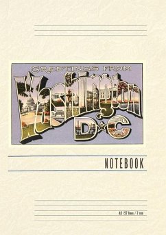 Vintage Lined Notebook Greetings from Washington, DC