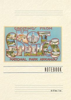 Vintage Lined Notebook Greetings from Hot Springs