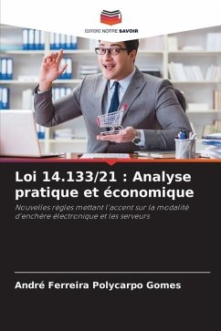 Loi 14.133/21 : Analyse pratique et économique - Ferreira Polycarpo Gomes, André