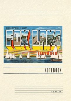 Vintage Lined Notebook Greetings from Fox Lake, Illinois