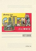 Vintage Lined Notebook Greetings from Galena, Illinois