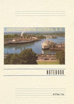 Vintage Lined Notebook Greetings from Victoria, BC, Canada