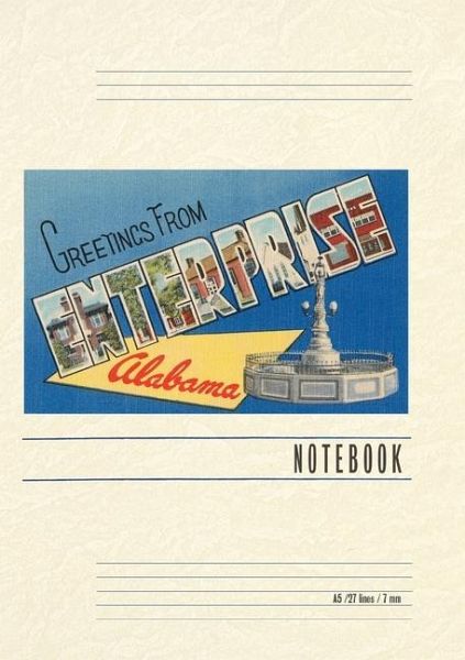 Vintage Lined Notebook Greetings from Enterprise Vintage Lined Notebook Greetings from Enterprise