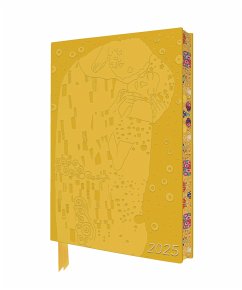 Cover Klimt: The Kiss 2025 Artisan Art Vegan Leather Diary Planner - Page to View with Notes
