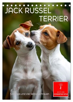 Jack Russel Terrier - furchtlos und viel Selbstvertrauen (Tischkalender 2025 DIN A5 hoch), CALVENDO Monatskalender - Calvendo;Roder, Peter