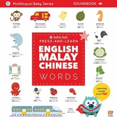 Cover Press-and-Learn English Malay Chinese Words Sound Book