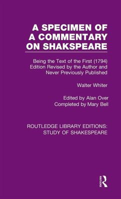 Cover A Specimen of a Commentary on Shakspeare
