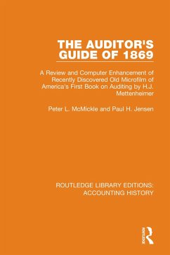 The Auditor's Guide of 1869 - McMickle, Peter L; Jensen, Paul H