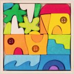 Goki 58343 - Landschaftspuzzle Honolulu mit 3 Glitzersteinen, 29-teilig, Holz/Glas, goki evolution