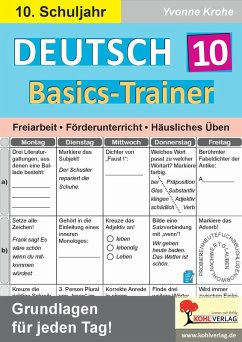 Deutsch-Basics-Trainer / Klasse 10 (eBook, PDF) - Krohe, Yvonne