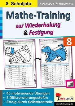 Cover Mathe-Training zur Wiederholung und Festigung / Klasse 8 (eBook, PDF)