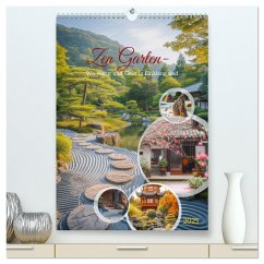 Zen Garten - Wo Natur und Geist in Einklang sind (hochwertiger Premium Wandkalender 2025 DIN A2 hoch), Kunstdruck in Hochglanz