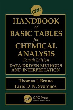 CRC Handbook of Basic Tables for Chemical Analysis - Bruno, Thomas J; Svoronos, Paris D N