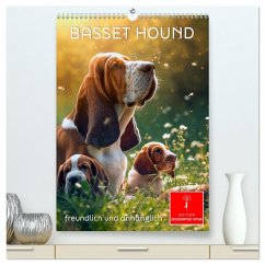 Basset Hound - freundlich und anhänglich (hochwertiger Premium Wandkalender 2025 DIN A2 hoch), Kunstdruck in Hochglanz - Calvendo;Roder, Peter