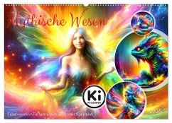 Mythische Wesen - Fabelwesen im Farbenrausch: Ein buntes Spektakel (Wandkalender 2025 DIN A2 quer), CALVENDO Monatskalender