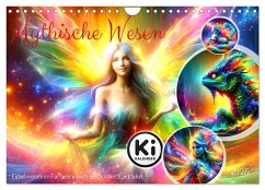 Mythische Wesen - Fabelwesen im Farbenrausch: Ein buntes Spektakel (Wandkalender 2025 DIN A4 quer), CALVENDO Monatskalender