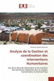 Analyse de la Gestion et coordination des interventions Humanitaires