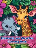 Elephants and Giraffes Coloring Book