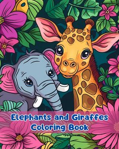 Elephants and Giraffes Coloring Book - Sauseda, Sancha