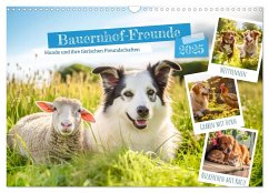 Bauernhof-Freunde - Hunde und ihre tierischen Freundschaften (Wandkalender 2025 DIN A3 quer), CALVENDO Monatskalender - Calvendo;Frost, Anja