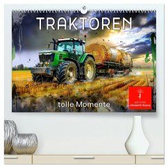 Traktoren - tolle Momente (hochwertiger Premium Wandkalender 2025 DIN A2 quer), Kunstdruck in Hochglanz