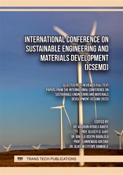 International Conference on Sustainable Engineering and Materials Development (ICSEMD) (eBook, PDF)