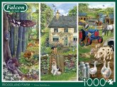 Jumbo 1110500242 - Falcon, Fiona Osbaldstone, Woodland Farm, Puzzle, 1000 Teile