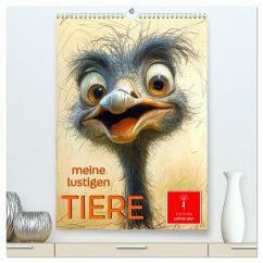 Meine lustigen Tiere (hochwertiger Premium Wandkalender 2025 DIN A2 hoch), Kunstdruck in Hochglanz