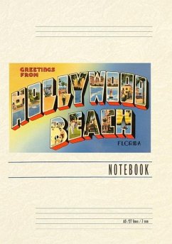 Vintage Lined Notebook Greetings from Hollywood Beach, Florida