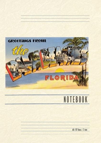 Vintage Lined Notebook Greetings from Palm Beaches, Florida Vintage Lined Notebook Greetings from Palm Beaches, Florida