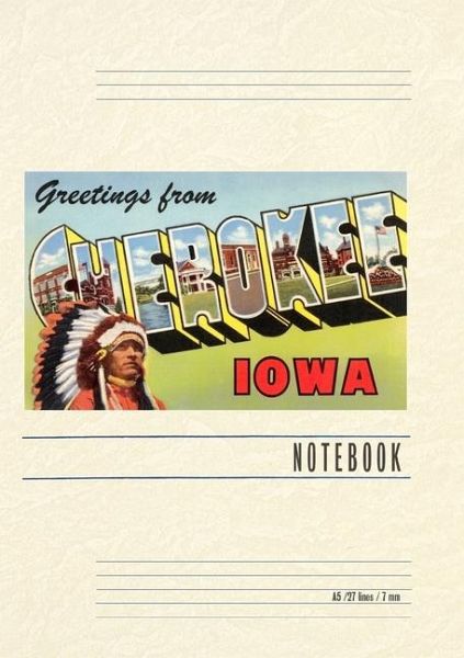 Vintage Lined Notebook Greetings from Cherokee Vintage Lined Notebook Greetings from Cherokee
