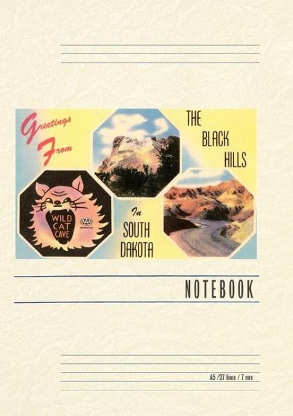 Vintage Lined Notebook Greetings from The Black Hills