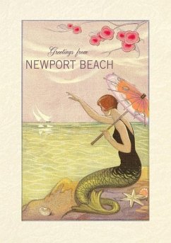 Cover Vintage Lined Notebook Greetings from Newport Beach