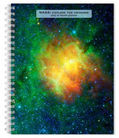 NASA Explore the Universe 2025 6 X 7.75 Inch Spiral-Bound Wire-O Weekly Engagement Planner Calendar New Full-Color Image Every Week - Browntrout