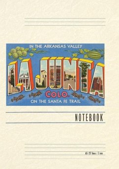 Cover Vintage Lined Notebook Greetings from La Junta, Colorado