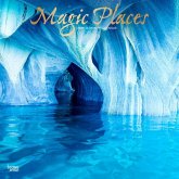 Magic Places 2025 12 X 24 Inch Monthly Square Wall Calendar Foil Stamped Cover Plastic-Free