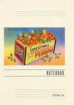 Vintage Lined Notebook Greetings from Florida, Orange Crate